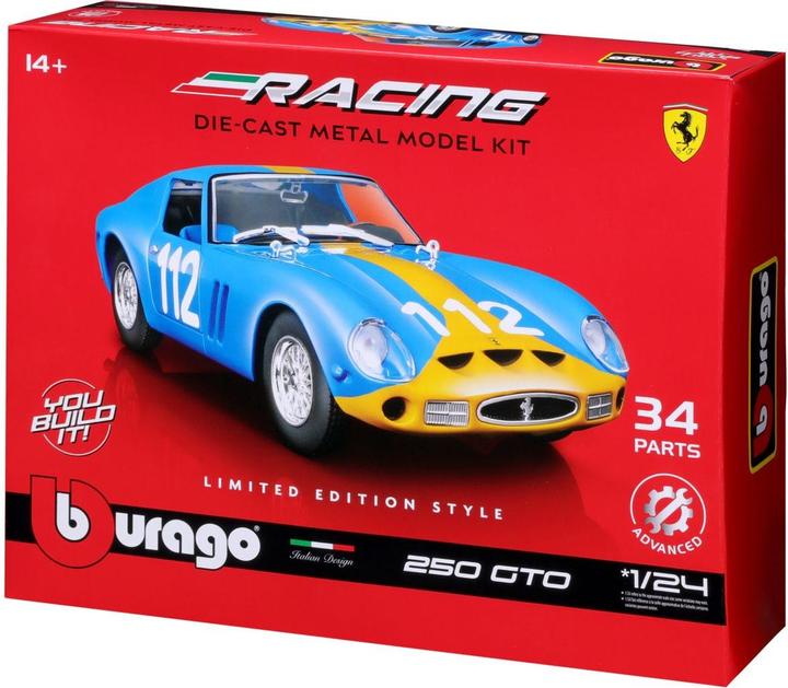Actual product image Bburago Ferrari Racing kit 250 GTO 1/24 blue