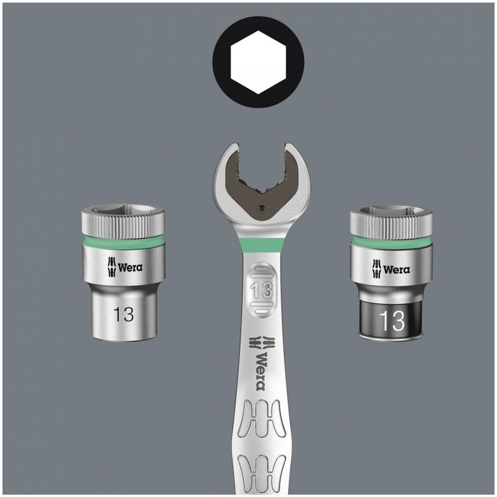 Actual product image Wera 8100 SB 6 Zyklop Speed Ratchet Set (19 mm, 10 mm, 18 mm, 12 mm, 17 mm, 15 mm, 13 mm, 16 mm)