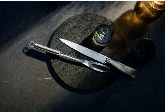 Actual product image WMF Carving Set Grill Set Meat Knife Meat Fork 2pcs BBQ Stainless Steel (32 cm)