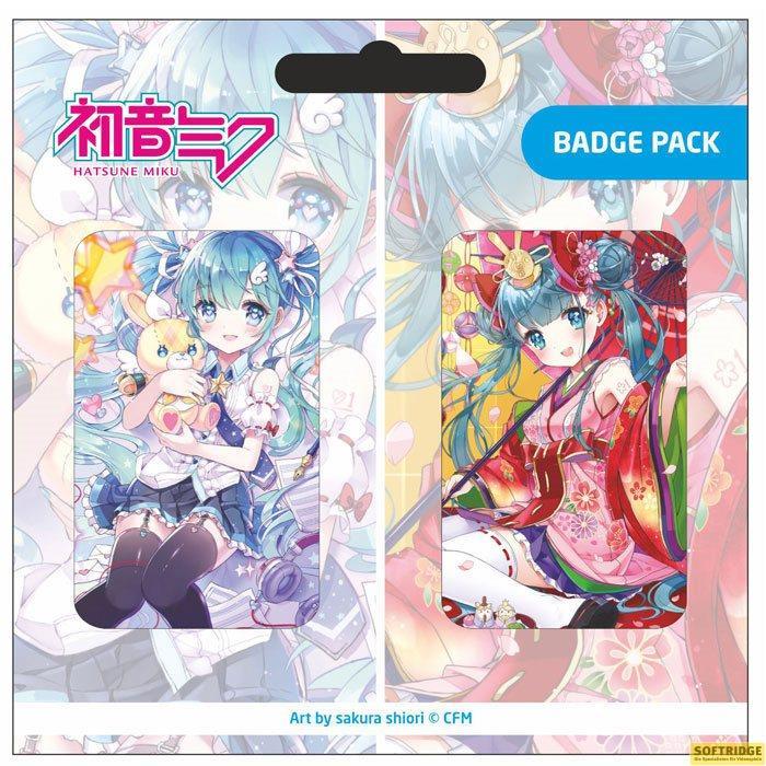 Actual product image POPbuddies Hatsune Miku pack 2 pin's Set B