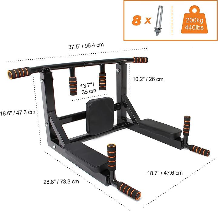 Image du produit Leogreen Barre de traction pour montage mural jusqu'à 200 kg