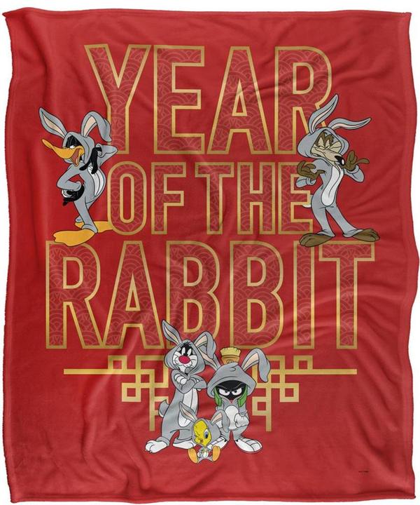 Actual product image Looney Tunes Year Of The Rabbit Chinese New Year Blanket (152 x 127 cm)