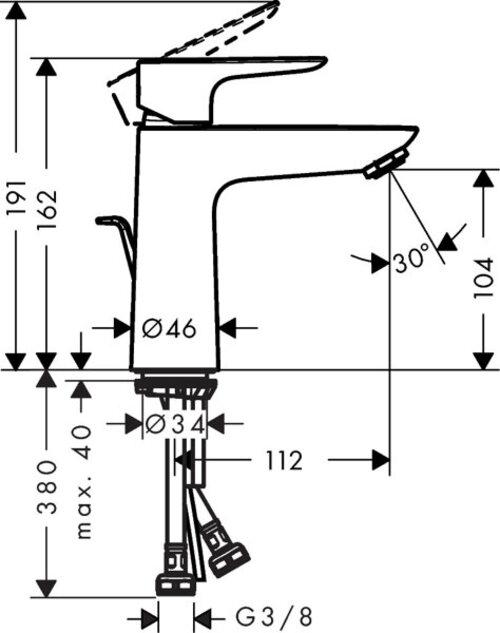 Image du produit hansgrohe Talis E Mitigeur de lavabo (bronze brossé)