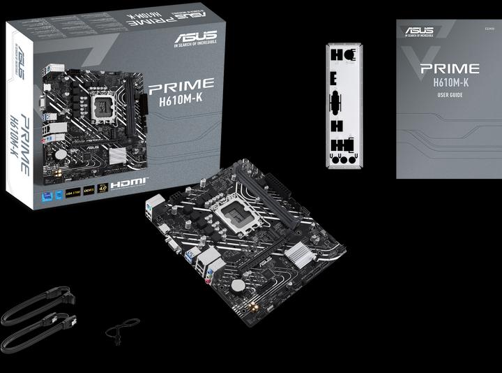 Productafbeelding ASUS MB PRIME -K Intel,1700,DDR5,mATX (LGA 1700, Intel H610, mATX)