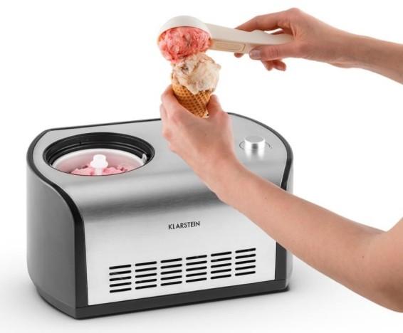 Produktbild Klarstein Snowberry und Choc Eismaschine 1,2l Kühlhaltefunktion EdelstahlLook