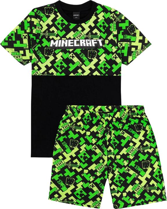Produktbild Minecraft Childrens/Kids Creeper Short Pyjama Set (158, 164)