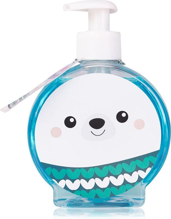 Immagine prodotto Accentra Sapone per mani BEARY CHRISTMAS in dispenser a pompa, motivo: orso polare, 350ml, fragranza: menta (Sapone liquido, 350 ml)