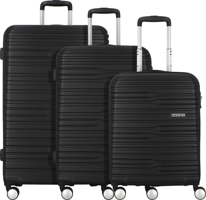 Actual product image American Tourister Wavestream 4 wheel suitcase set 3 pieces (196.50 l, XL (from 140l))