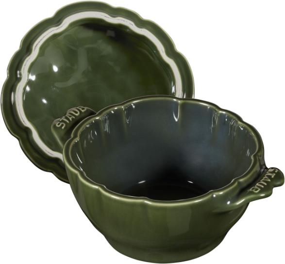 Staub Pot ceramic artichoke, dark green, 0.47L
