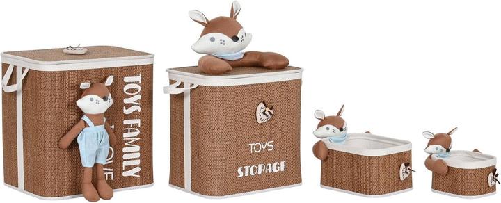 Actual product image Esprit Laundry basket Home Blue Brown Natural Children's 44 x 44 x 45 cm 4 Pieces