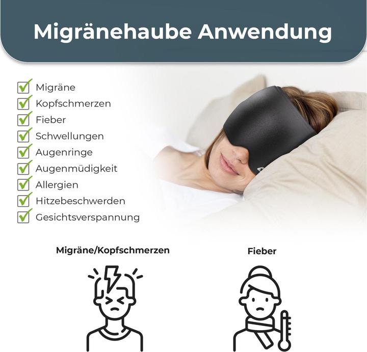 Image du produit Quick Aid Coiffe pour maux de tête et migraines (auto-refroidissement) avec fonction de refroidissement et de (1 x, 1053 ml, 592 g)