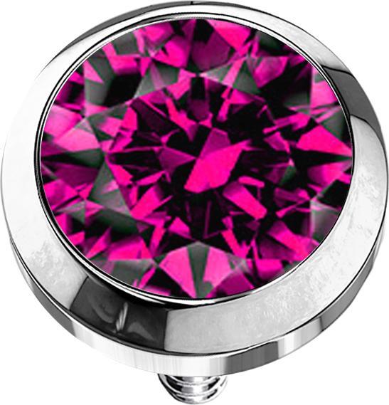 Actual product image Star Piercing Ring silver with white opal (without brass, Surgical steel 316L)