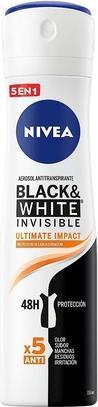 NIVEA ack & White Invisible Ultimate Impact - Spray Antiperspirant (Spray, 150 ml)