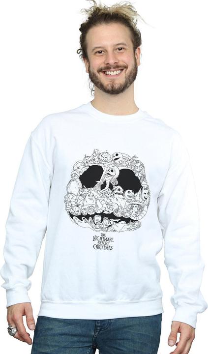 Immagine prodotto Disney Nightmare Before Christmas Jack Skellington Jack-O-Lanterns Felpa Uomo (4XL)