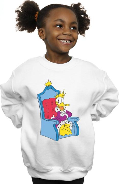 Actual product image Disney Girls Donald Duck King Donald Sweatshirt (128)