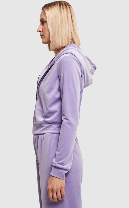Actual product image Urban Classics Ladies Short Velvet Zip Hoody (XL)