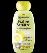 Garnier Wahre Schätze Shampoo tonerde zitrone, 250ml Flasc (250 ml, Flüssiges Shampoo)