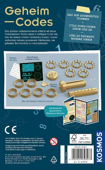Actual product image Kosmos Build your own numbers secret hiding place