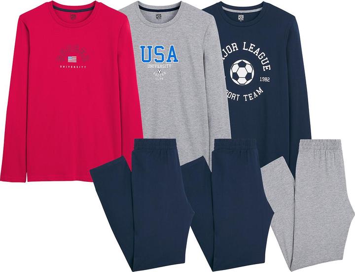 Image du produit La Redoute Collections Lot de 3 pyjamas en jersey (140)