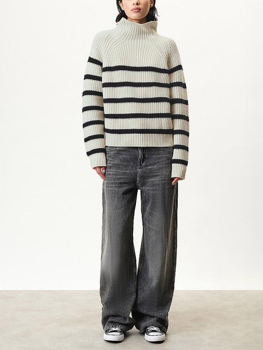 Produktbild Drykorn Stand-Up Collar Cynara Pullover Stripes Off White (S)