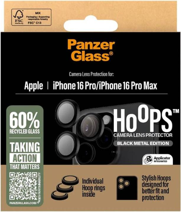 Actual product image PanzerGlass Hoops Camera Lens Protector (1 Piece, Apple iPhone 16 Pro Max, Apple iPhone 16 Pro)