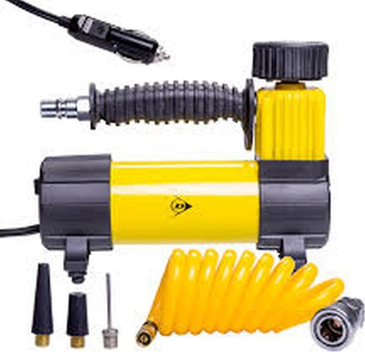 Productafbeelding Dunlop Pomp - reiscompressor, 12V, DC 100PSI (7 bar, 25 l)