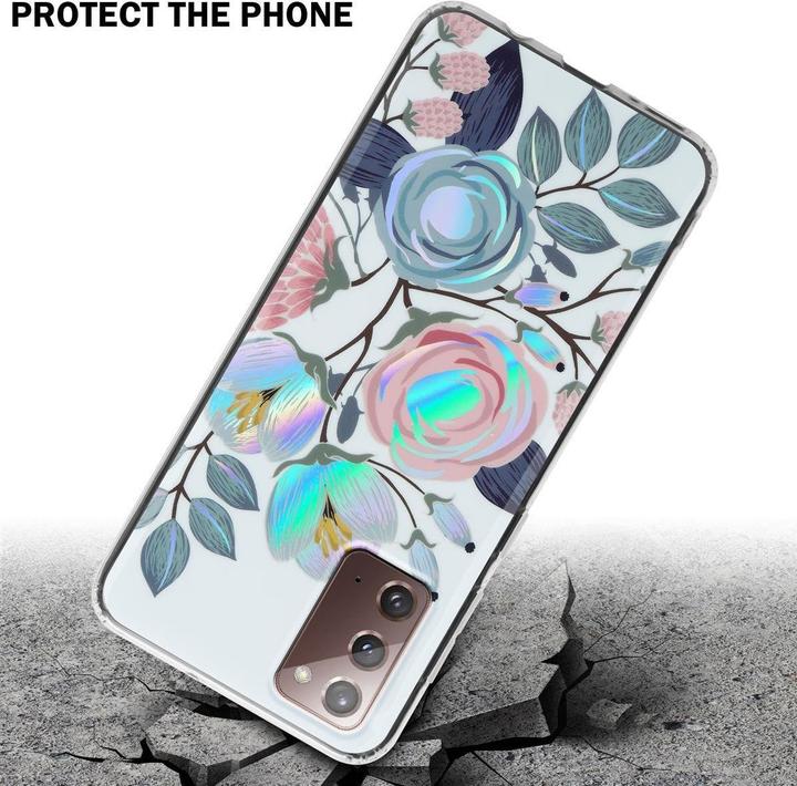 Actual product image Cadorabo IMD TPU Colorful Flowers & Leaves Cover (Samsung Galaxy Note 20)