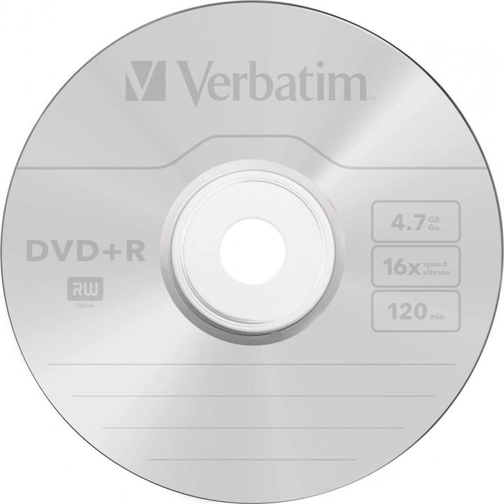 Image du produit Verbatim DVD+R, 4.7GB, 16x Spindel (25 x)
