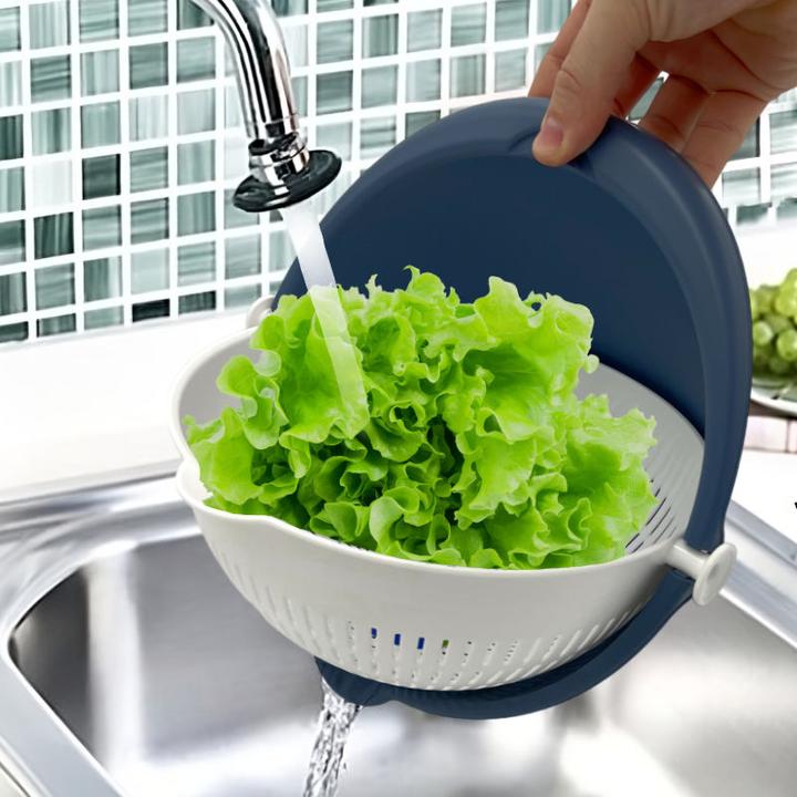 Produktbild Hermex Küchensieb Abtropfsieb Schüssel mit Sieb Nudelsieb Seiher Siebschale (21 cm)
