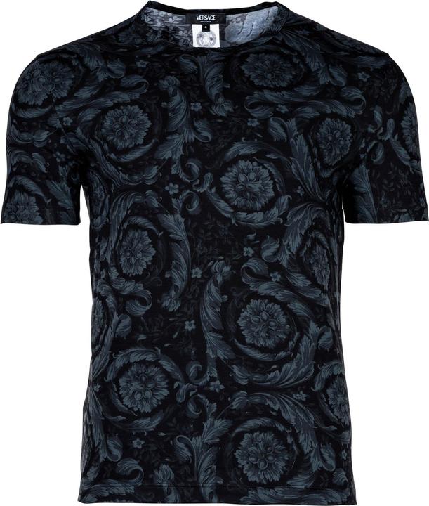Versace Underwear T-Shirt Stretch Organic Jersey Barocco Ss92 All Over - New Logo