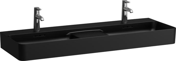 Actual product image Laufen VAL double washbasin, without tap hole, with overflow, 1200x420mm, semi-dry area centered, H8 (1200 mm, 420 mm)
