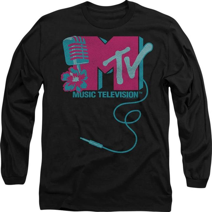 Actual product image MTV Unisex Adult Microphone Logo T-Shirt (S)