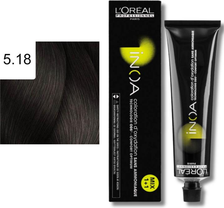Actual product image L'Oréal Professionnel Inoa (5.18 Light brown ash mocha)