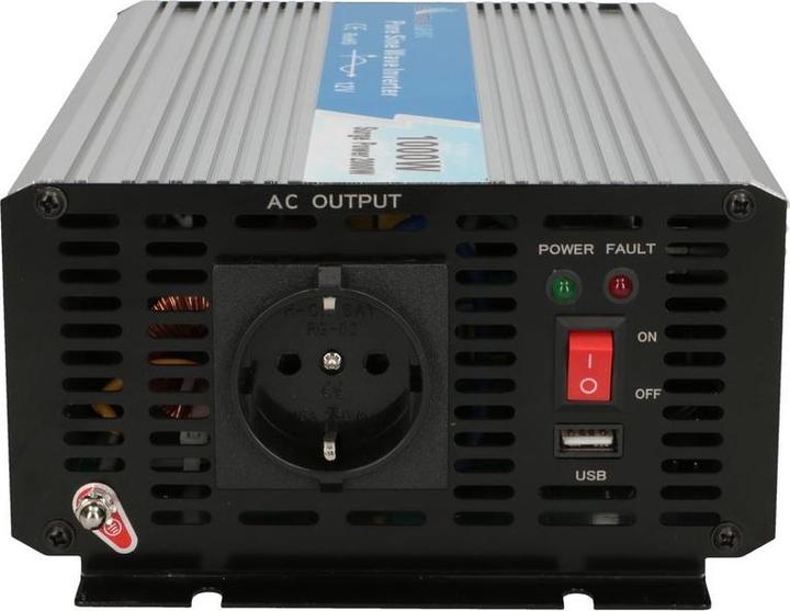 Actual product image Extralink VOLTAGE CONVERTER -,, PURE SINUS OPIP-1000W power adapter/inverter Auto Aluminium