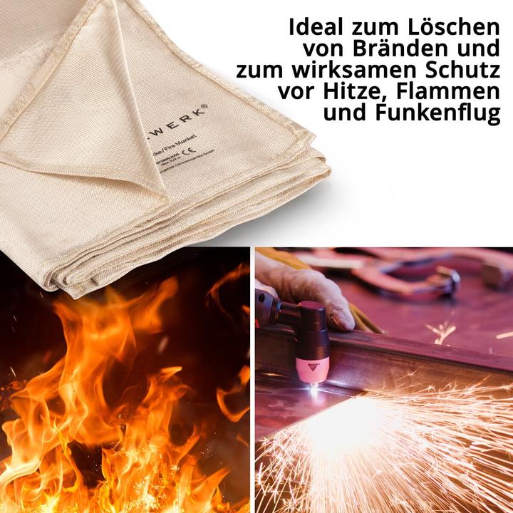 Image du produit Stahlwerk Couverture incendie 200 x 200 cm en fibre de verre DIN EN 1869:2019