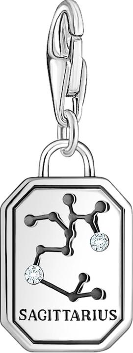Immagine prodotto Thomas Sabo Ciondolo con charm del segno zodiacale Sagittario con pietre d'argento (Argento 925)