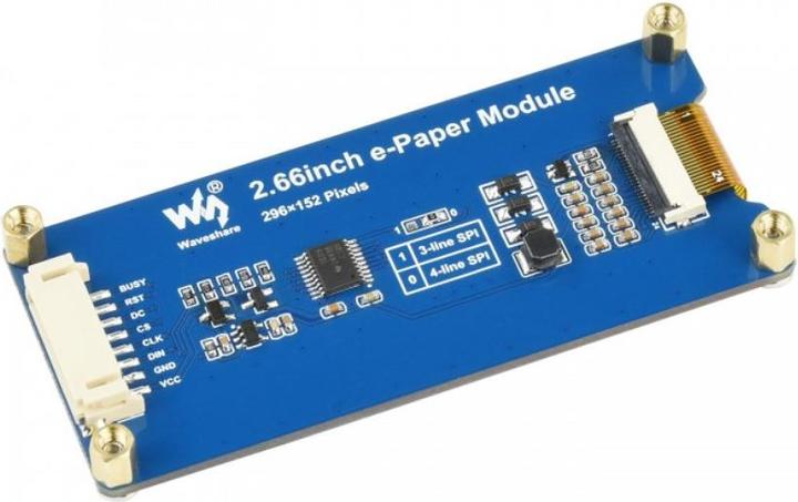 Actual product image WaveShare 296x152 2.66inch Black / White E-Ink Display