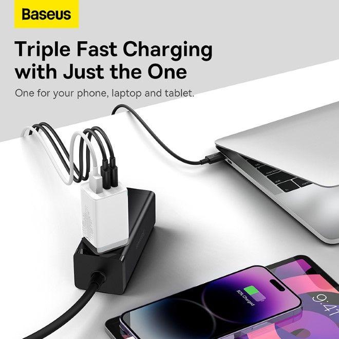 Actual product image Baseus GaN5 Pro Dual USB-C und USB-A Fast Charger (65 W)