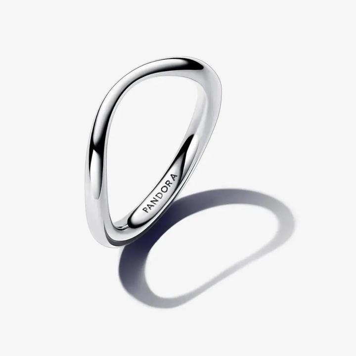 Actual product image Pandora Organic moulded band ring (52, 925 Silver)