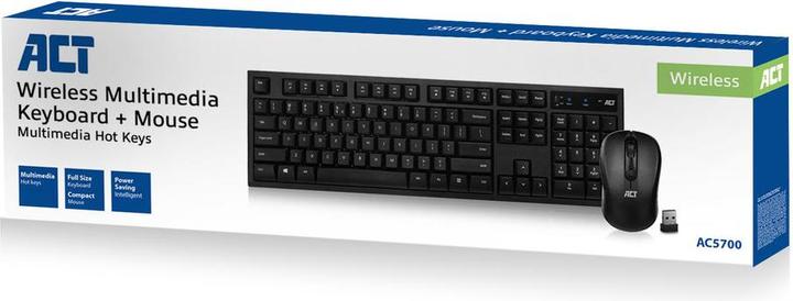 Produktbild AC5700 Tastatur RF Wireless QWERTY US International Schwarz (Eng. Int., Kabellos)