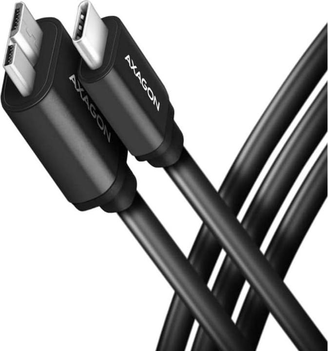 Axagon BUMM3-CM10AB Kabel Micro-B USB auf USB-C 3.2 Gen 1 (1 m, USB 3.2 Gen 1)