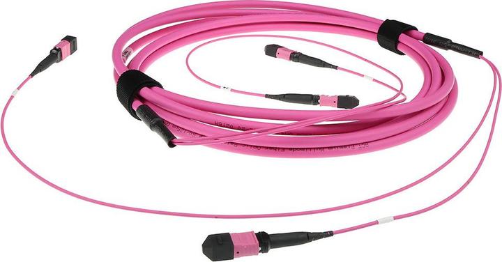 Actual product image 10 meter Multimode 50/125 OM4(OM3) polarity B fiber trunk cable with 2 MTP/MPO female connectors (S/UTP, CAT7, 10 m)