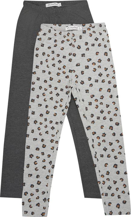 Minymo Leggings 2er Set Greymelange Gr. 104 (104)