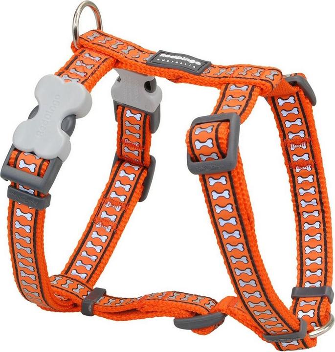 Image du produit Red Dingo Harnais pour chien Orange Os Réfléchissant 37-61 cm (L, Chien)