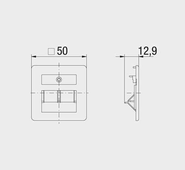 Produktbild Rutenbeck 13510003 - Weiss - Acrylnitril-Butadien-Styrol (ABS) - - 50 mm - 50 mm - 1,3 cm
