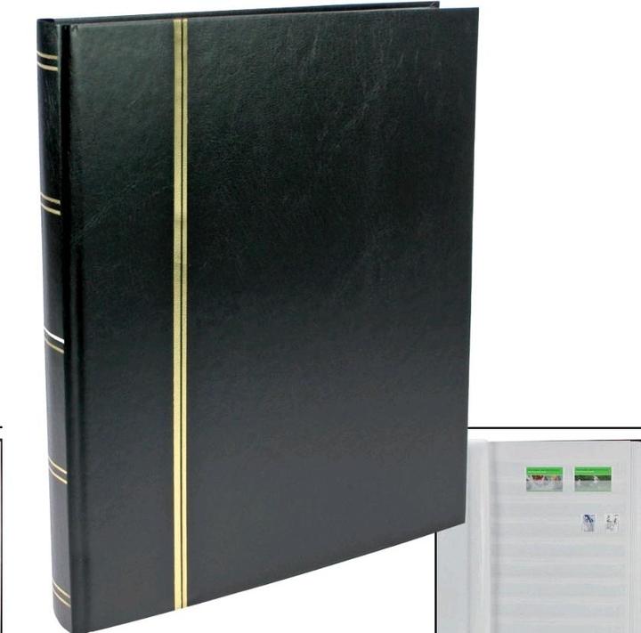 Actual product image Safe black stockbook with 32 white pages