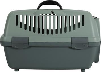 Actual product image Zolux Transporter GULLIVER 1 with plastic door, green, recycled (422180) (Dog, Safety closure)