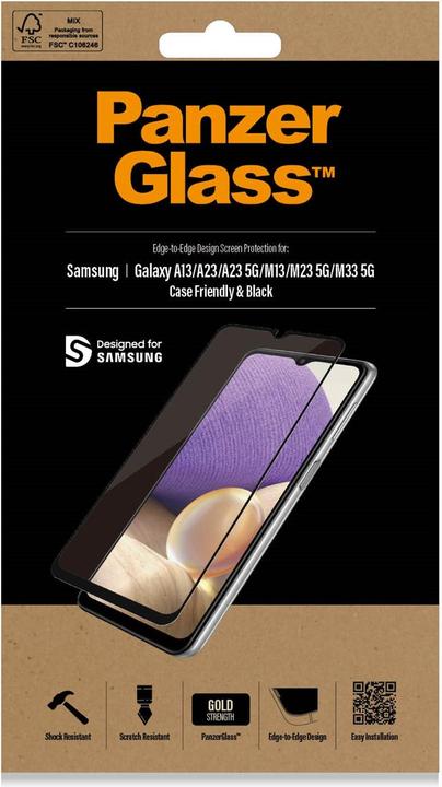 Produktbild PanzerGlass Displayschutz Case Friendly (1 Stück, Samsung Galaxy M33)
