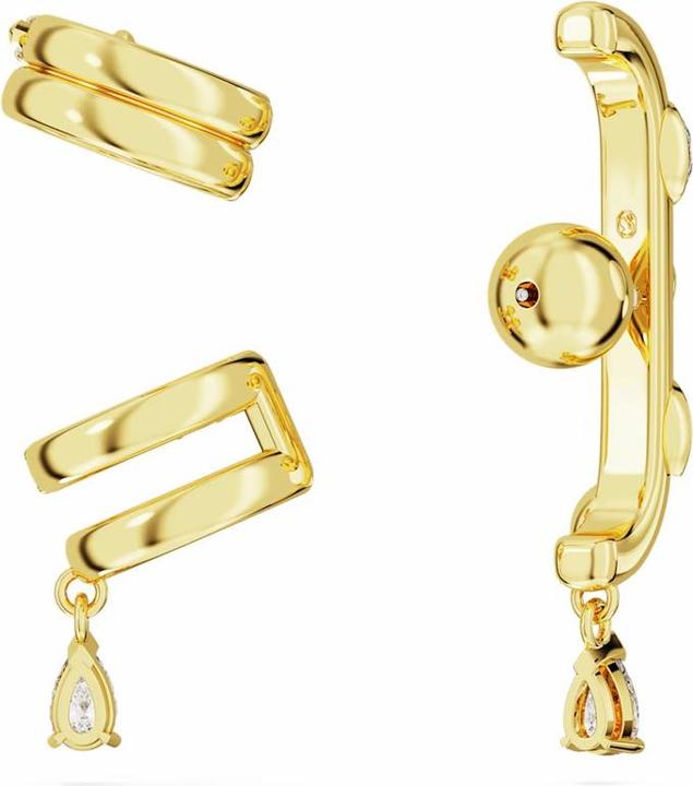 Image du produit Swarovski Dextera Ensemble de boucles d'oreilles Différentes coupes Blanc Or (Métal Swarovski)