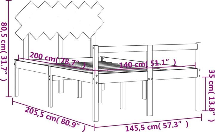Actual product image VidaXL Willfried (140 x 200)